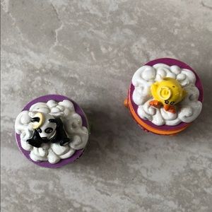2 trinket boxes panda and chick Claire’s